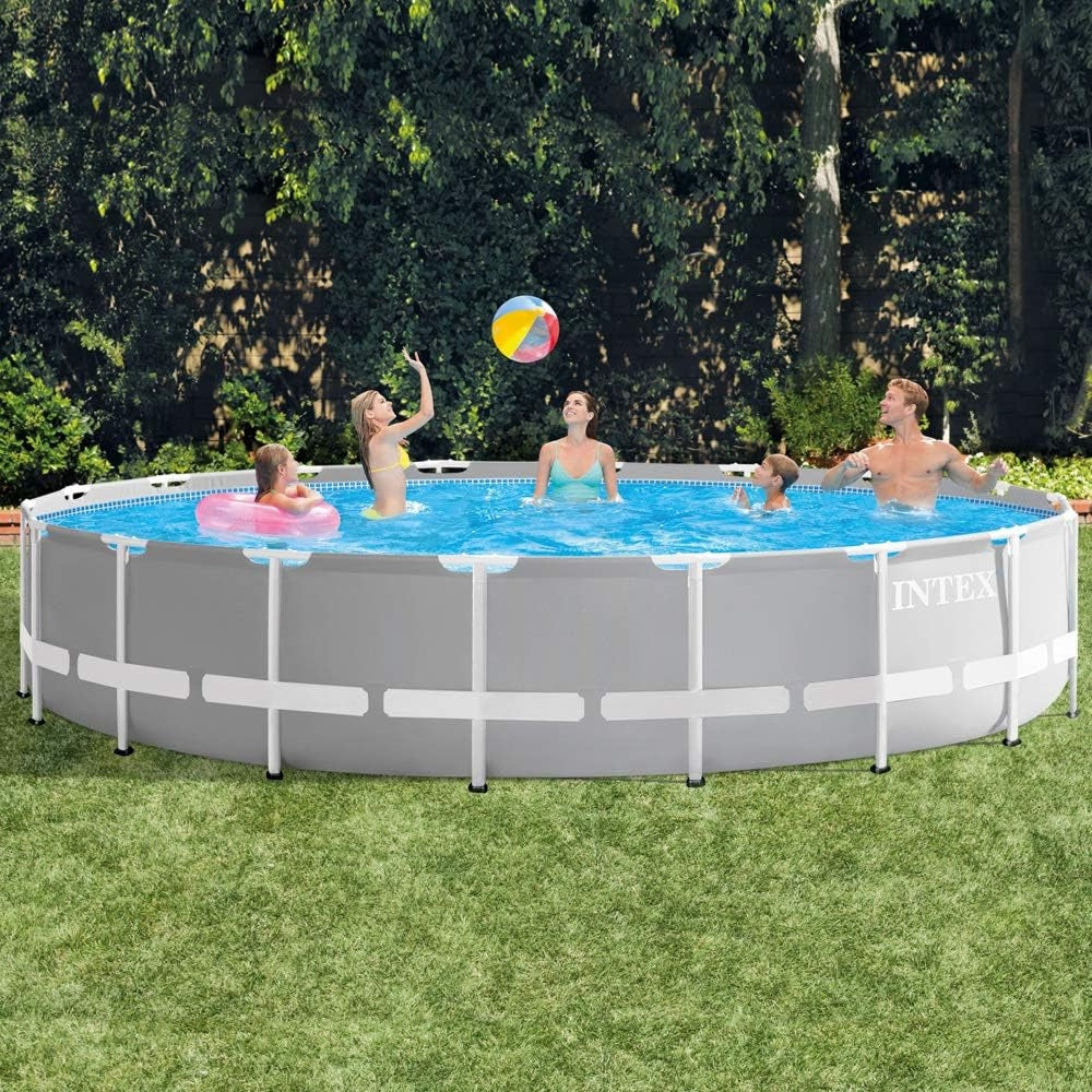 INTEX 18ft Round Prism Frame Premium Pool Set – Upgraded Steel Frame Above Ground Pool with Liner & Filter System - Image 6