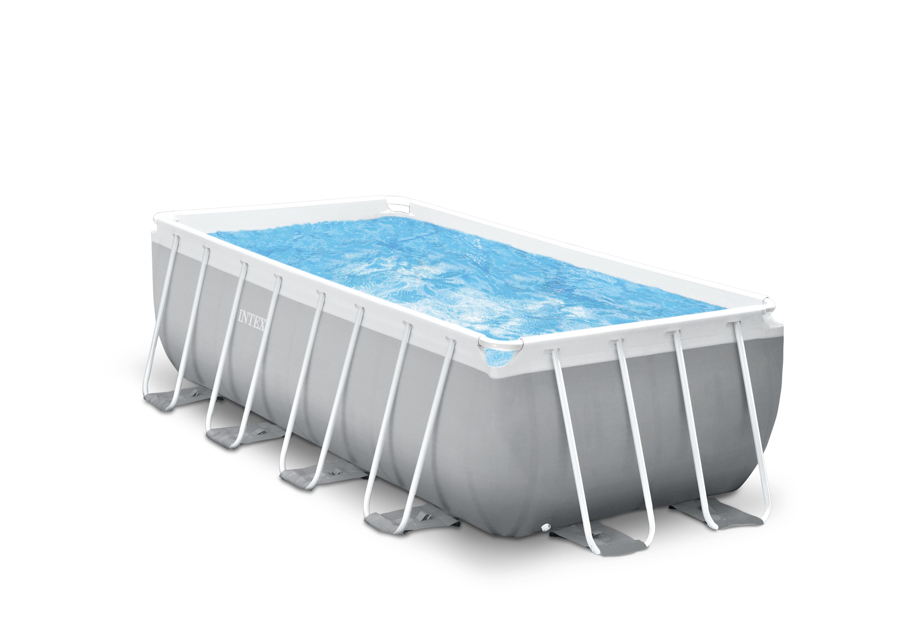 INTEX 13ft x 6.5ft Prism Frame Rectangular Pool – Compact Kids & Garden Pool