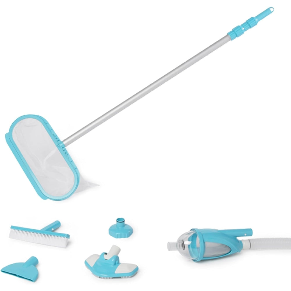 INTEX Deluxe Pool Maintenance Kit – Includes Vacuum, Skimmer Net & Scrub Brush for Above Ground Pools