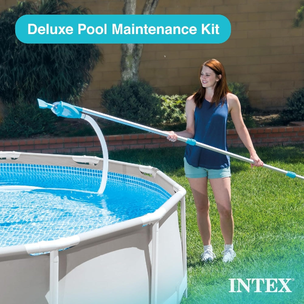 INTEX Deluxe Pool Maintenance Kit – Includes Vacuum, Skimmer Net & Scrub Brush for Above Ground Pools - Image 2