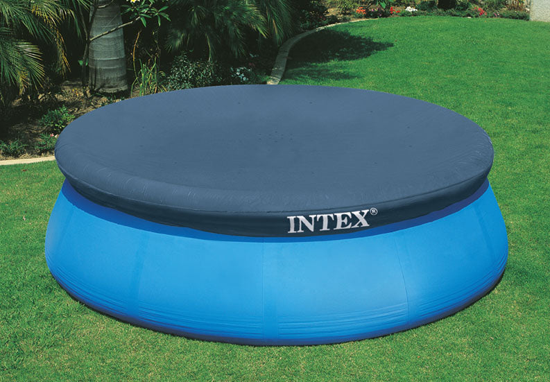 INTEX 12ft Easy Set Pool Cover – Round Debris Shield with Rope Tie to Prevent Water Contamination - Image 2