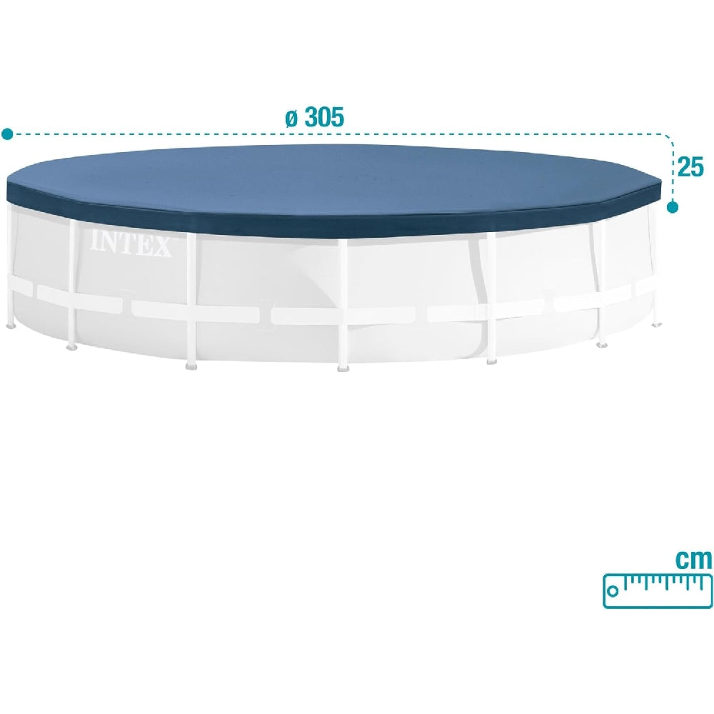 INTEX 10ft Round Pool Cover – UV-Resistant Vinyl Guard for Metal Frame Above Ground Pools - Image 4