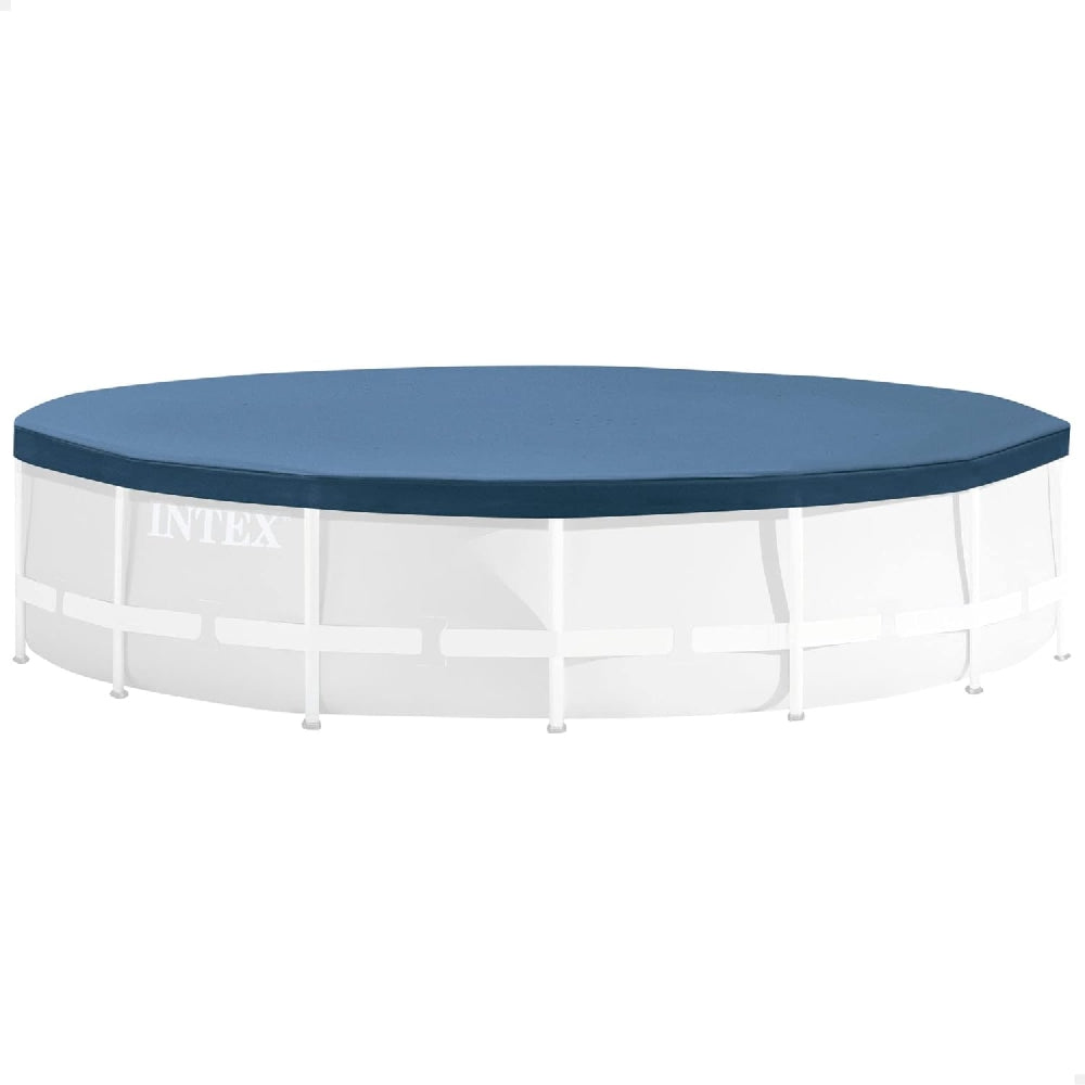 INTEX 12ft Round Deluxe Pool Cover – UV Resistant Vinyl Debris Shield for Above Ground Frame Pools
