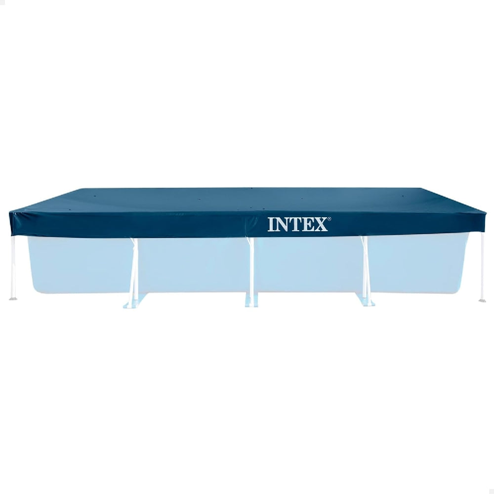 INTEX 15ft x 7.5ft Rectangular Pool Cover – Durable Vinyl Winter Debris Shield for Frame Pools