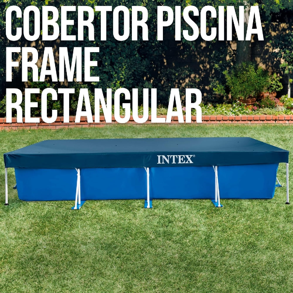 INTEX 15ft x 7.5ft Rectangular Pool Cover – Durable Vinyl Winter Debris Shield for Frame Pools - Image 2