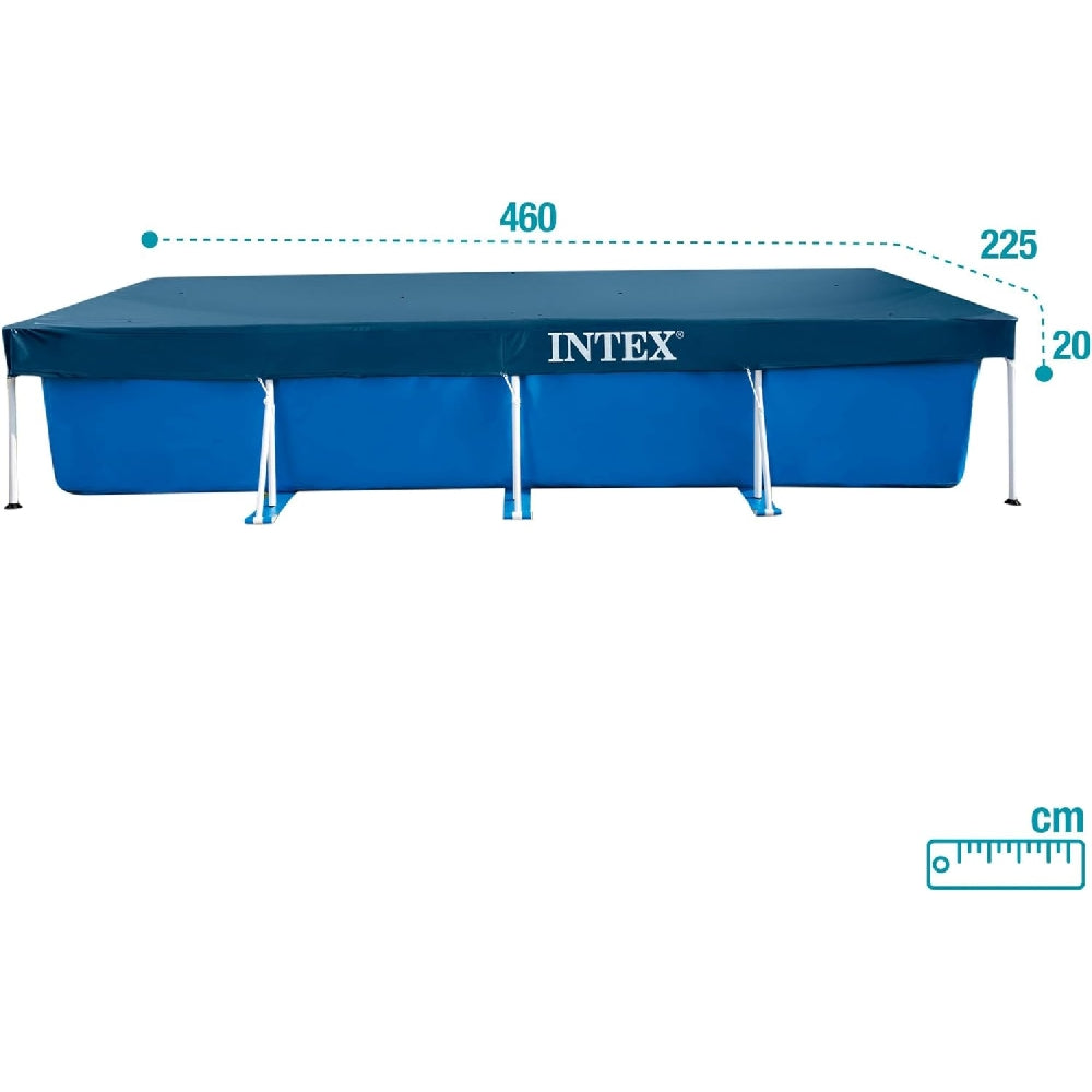 INTEX 15ft x 7.5ft Rectangular Pool Cover – Durable Vinyl Winter Debris Shield for Frame Pools - Image 3