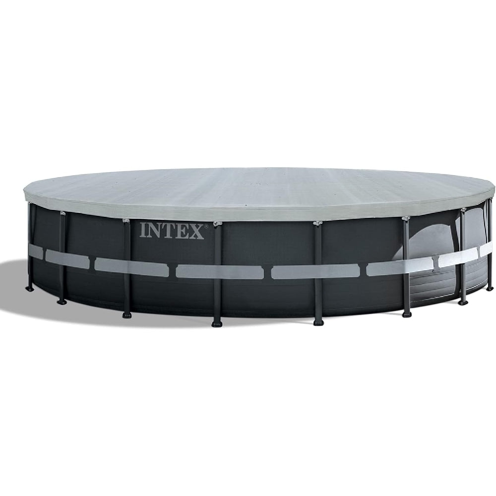 INTEX 18ft Deluxe Round Pool Cover – Heavy-Duty UV Resistant Winter & Debris Protection for Above Ground Pools