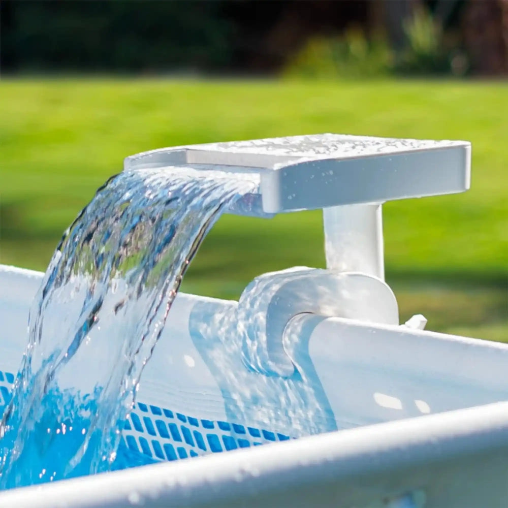 INTEX Multi-Color LED Waterfall Cascade – Hydro-Powered Glowing Pool Fountain for Above Ground Metal Frame Pools - Image 2