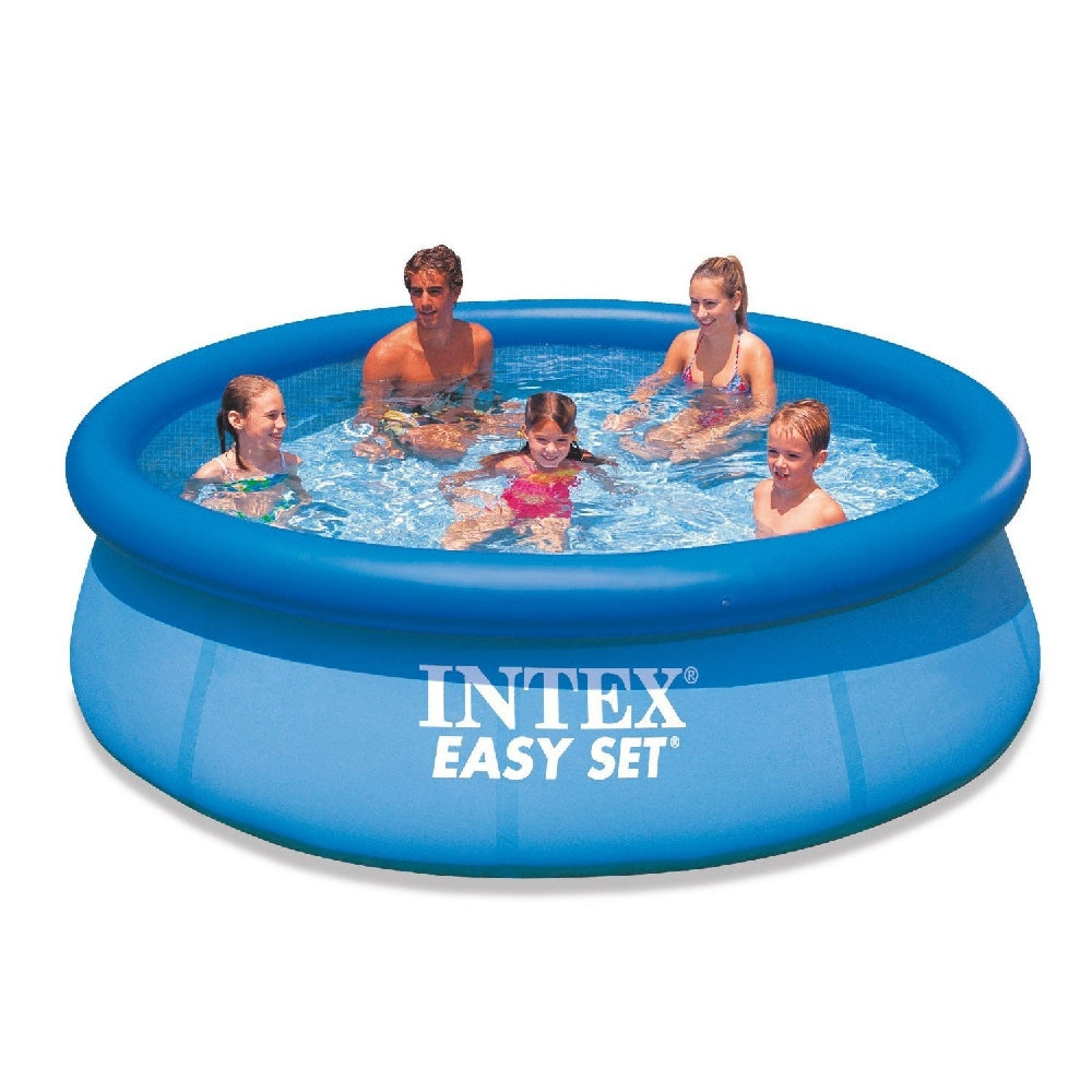 INTEX 10ft x 30in Easy Set Pool – Circular Inflatable Top-Ring Above Ground Swimming Pool for Backyard Play
