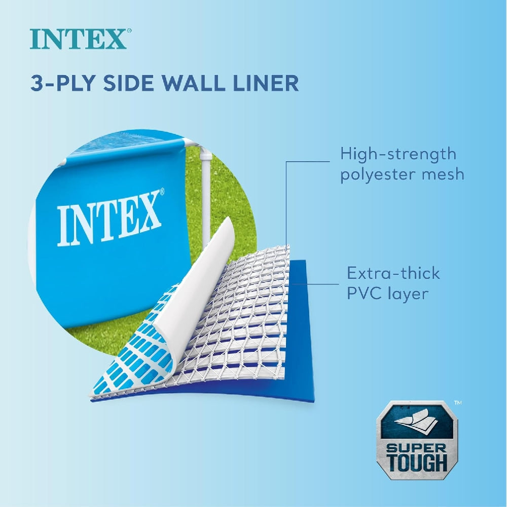 INTEX 8ft x 20in Round Metal Frame Swimming Pool – Shallow Backyard Splash Pool for Kids & Beginners - Image 5