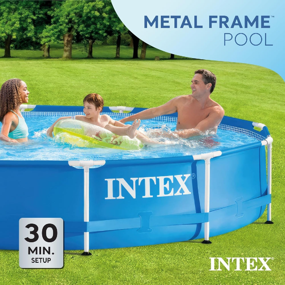 INTEX 12ft x 30in Round Metal Frame Pool – Standalone Heavy-Duty Above Ground Pool for Summer Fun - Image 2