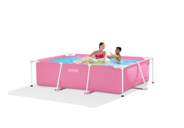 INTEX 15ft x 7.3ft Rectangular Frame Pool – Heavy-Duty Steel Support Above Ground Swimming Pool for Family Fun - Image 3