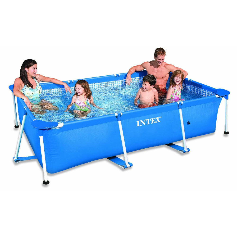 INTEX 7.2ft x 4.7ft Small Frame Rectangular Pool – Compact Above Ground Splash Pool for Toddlers & Small Gardens - Image 2