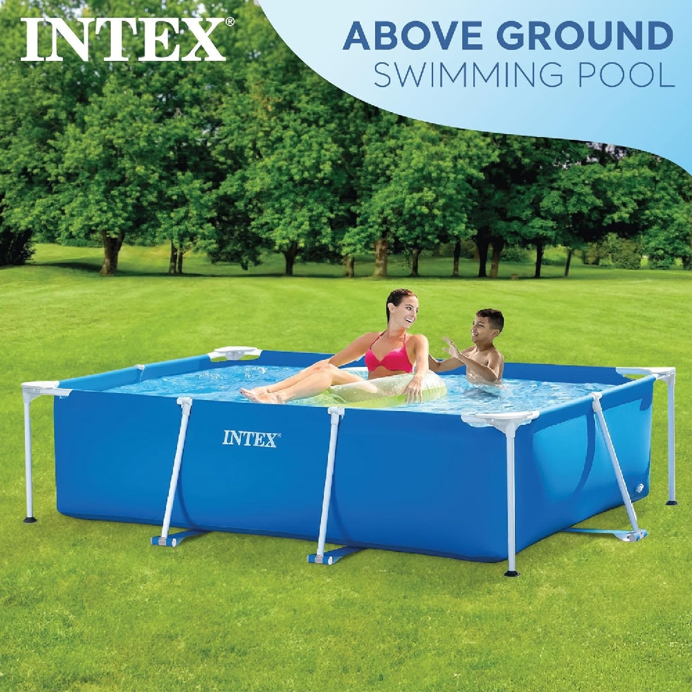 INTEX 7.2ft x 4.7ft Small Frame Rectangular Pool – Compact Above Ground Splash Pool for Toddlers & Small Gardens - Image 4