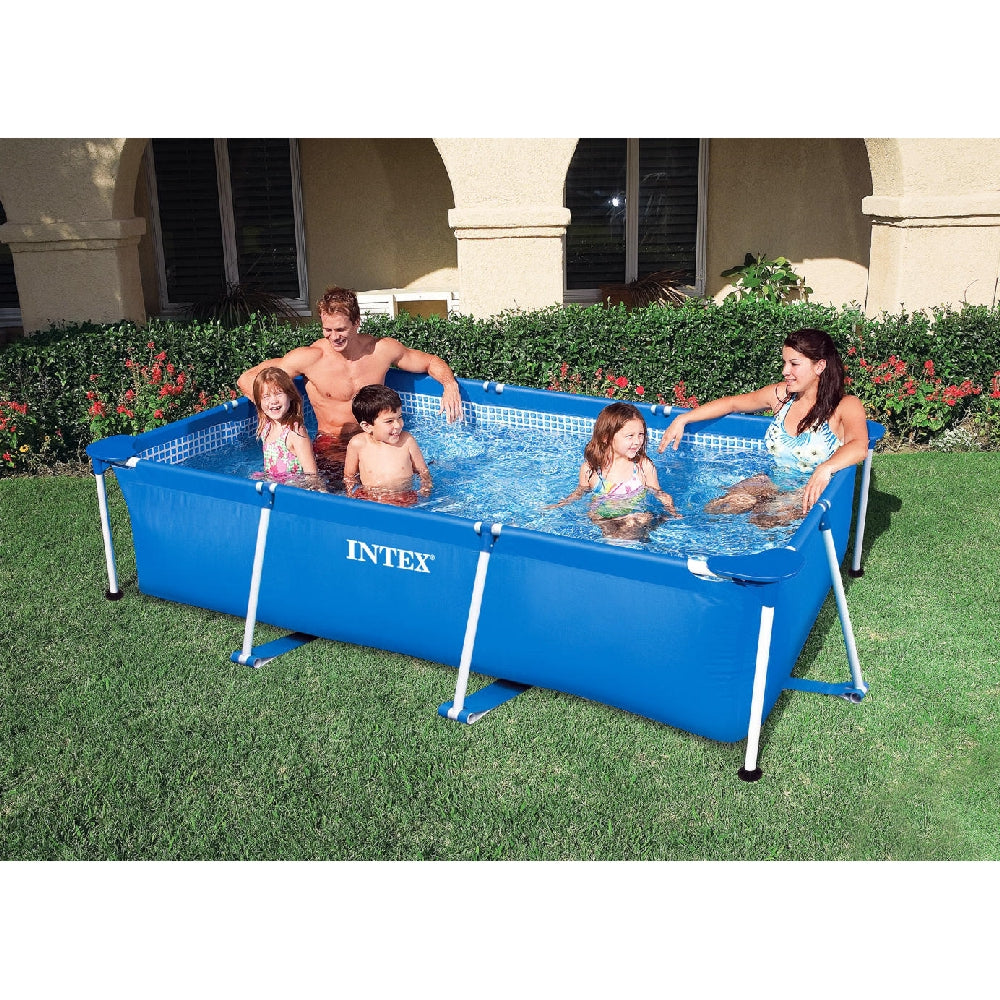 INTEX 8.5ft x 5.25ft Small Rectangular Frame Pool – Beginner Friendly Steel Above Ground Pool for Children - Image 3
