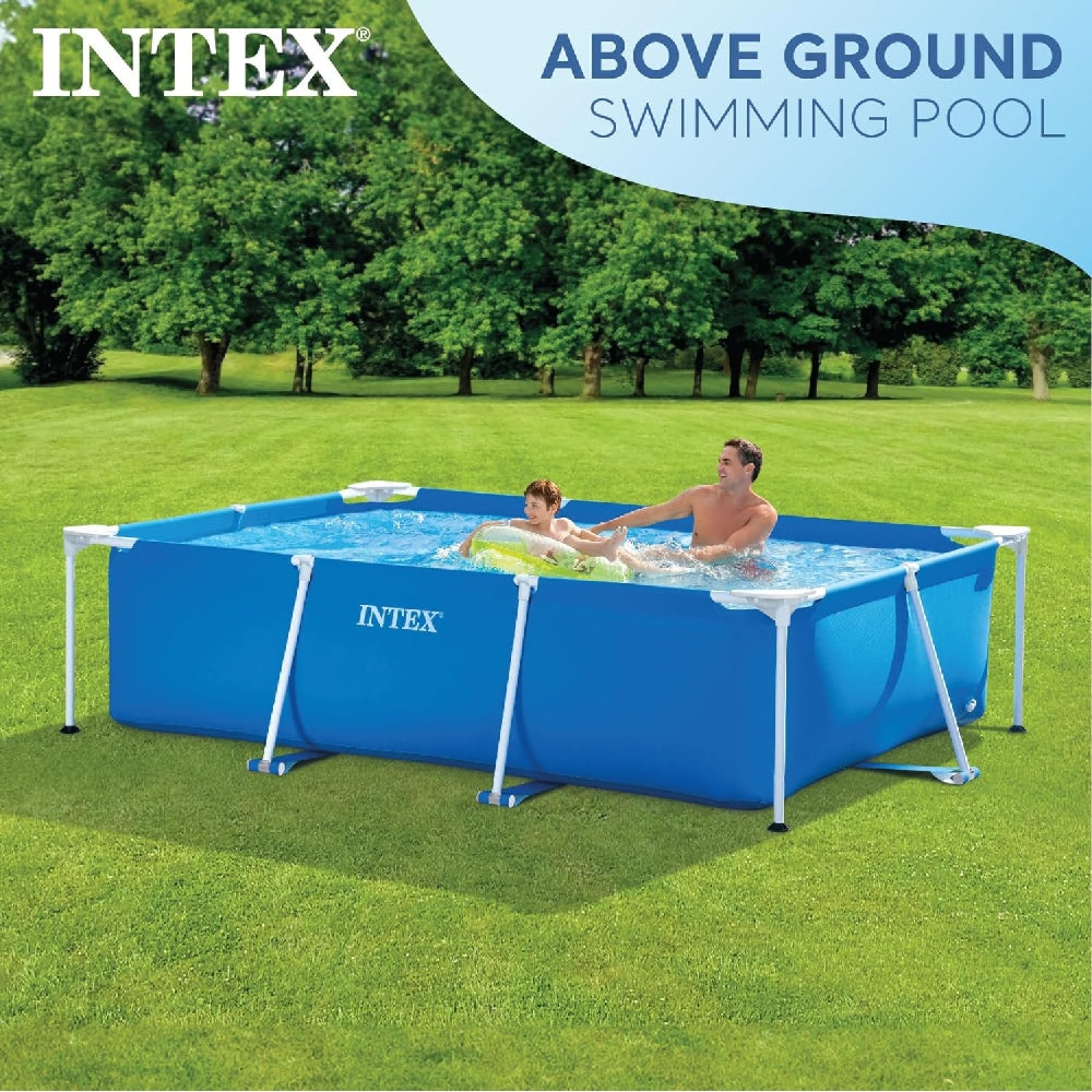 INTEX 8.5ft x 5.25ft Small Rectangular Frame Pool – Beginner Friendly Steel Above Ground Pool for Children - Image 4