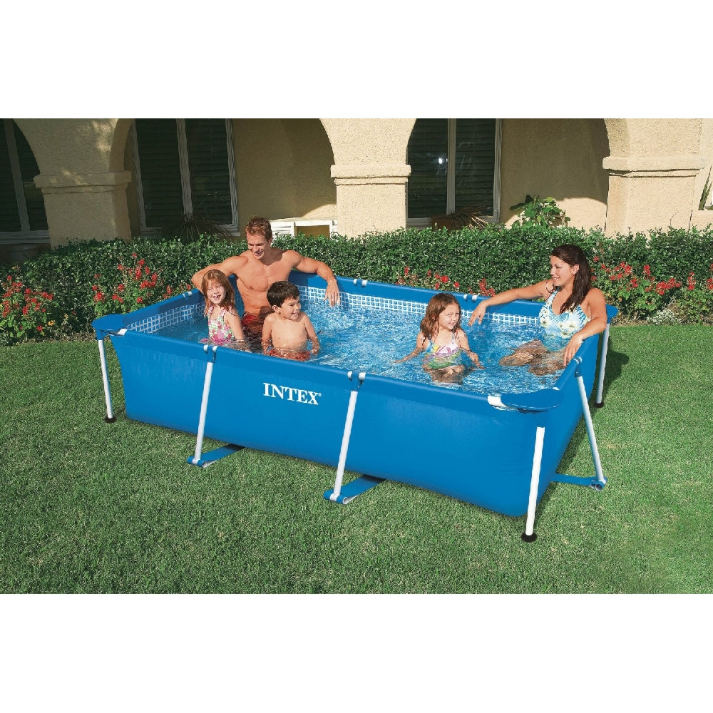 INTEX 9.8ft x 6.6ft x 30in Small Rectangular Frame Pool – Compact Steel Above Ground Pool for Toddlers & Small Spaces - Image 2