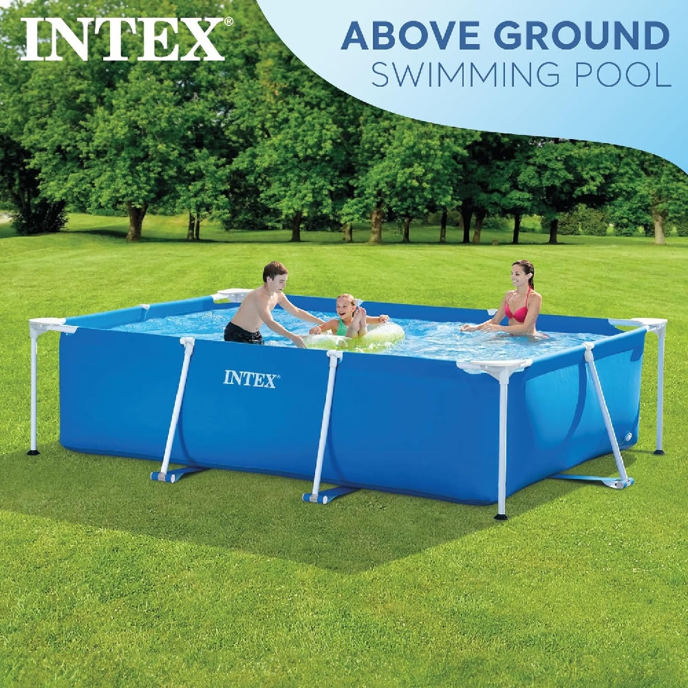 INTEX 9.8ft x 6.6ft x 30in Small Rectangular Frame Pool – Compact Steel Above Ground Pool for Toddlers & Small Spaces - Image 4