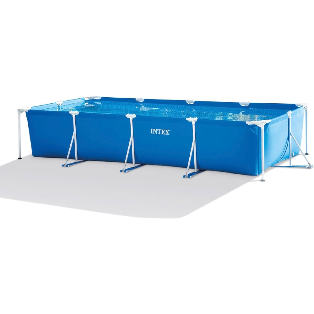 INTEX 14.75ft x 7.3ft x 33in Rectangular Metal Frame Pool – Durable Summer Splash Pool for Large Backyards - Image 2