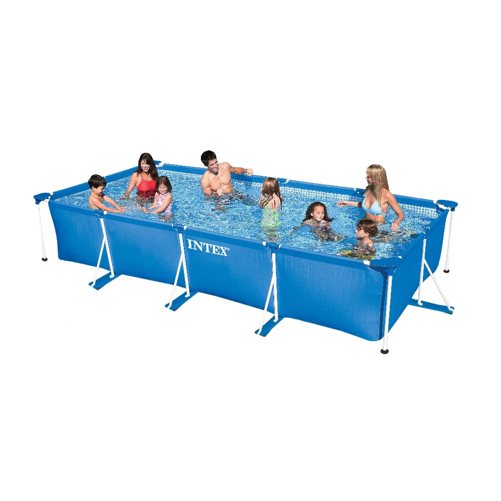 INTEX 14.75ft x 7.3ft x 33in Rectangular Metal Frame Pool – Durable Summer Splash Pool for Large Backyards - Image 3