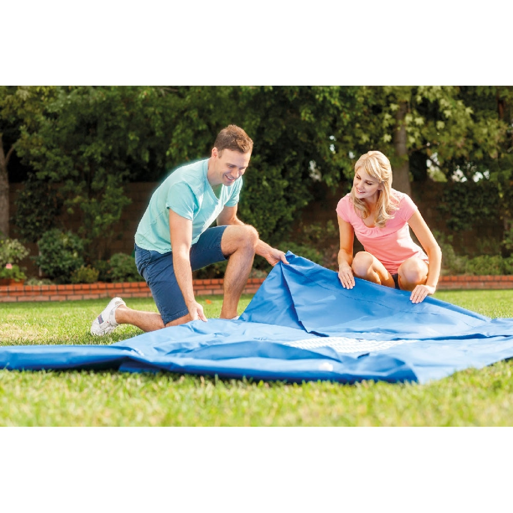 INTEX 14.75ft x 7.3ft Rectangular Metal Frame Pool Set – Reinforced Above Ground Family Pool with Ladder & Filter Kit - Image 5