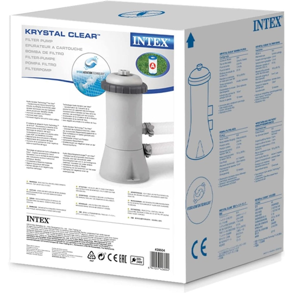 INTEX 530 GPH Krystal Clear Cartridge Filter Pump – Replacement Maintenance Pump for Above Ground Pools - Image 3