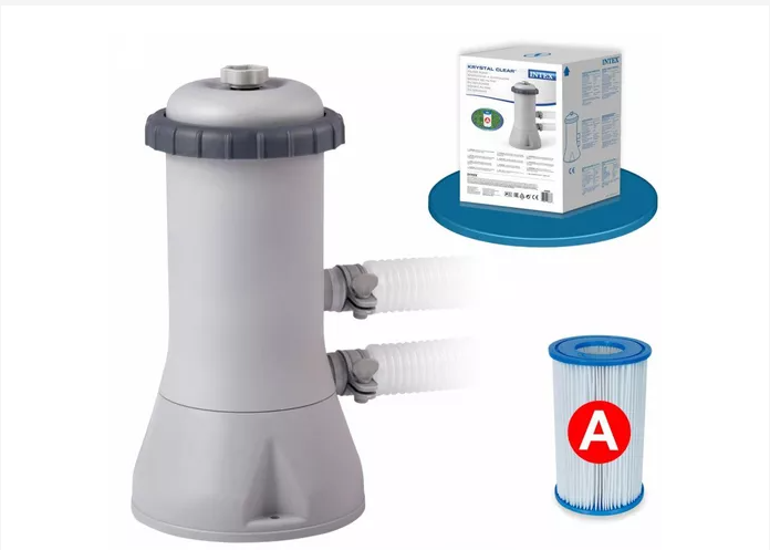 INTEX 1,000 GPH Krystal Clear Cartridge Filter Pump – Replacement Filtration System for Above Ground Pools