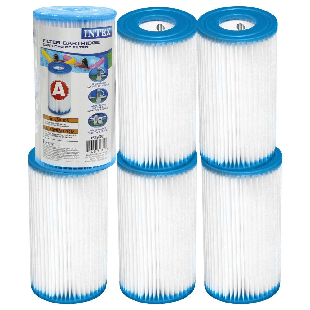 INTEX Type A Filter Cartridges (6-Pack) – Bulk Value Replacement Water Filtration Units for Intex Pumps