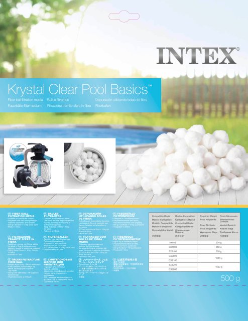 INTEX Krystal Clear Filtration Media Fiber Balls – Lightweight High-Efficiency Eco-Alternative to Pool Sand - Image 2