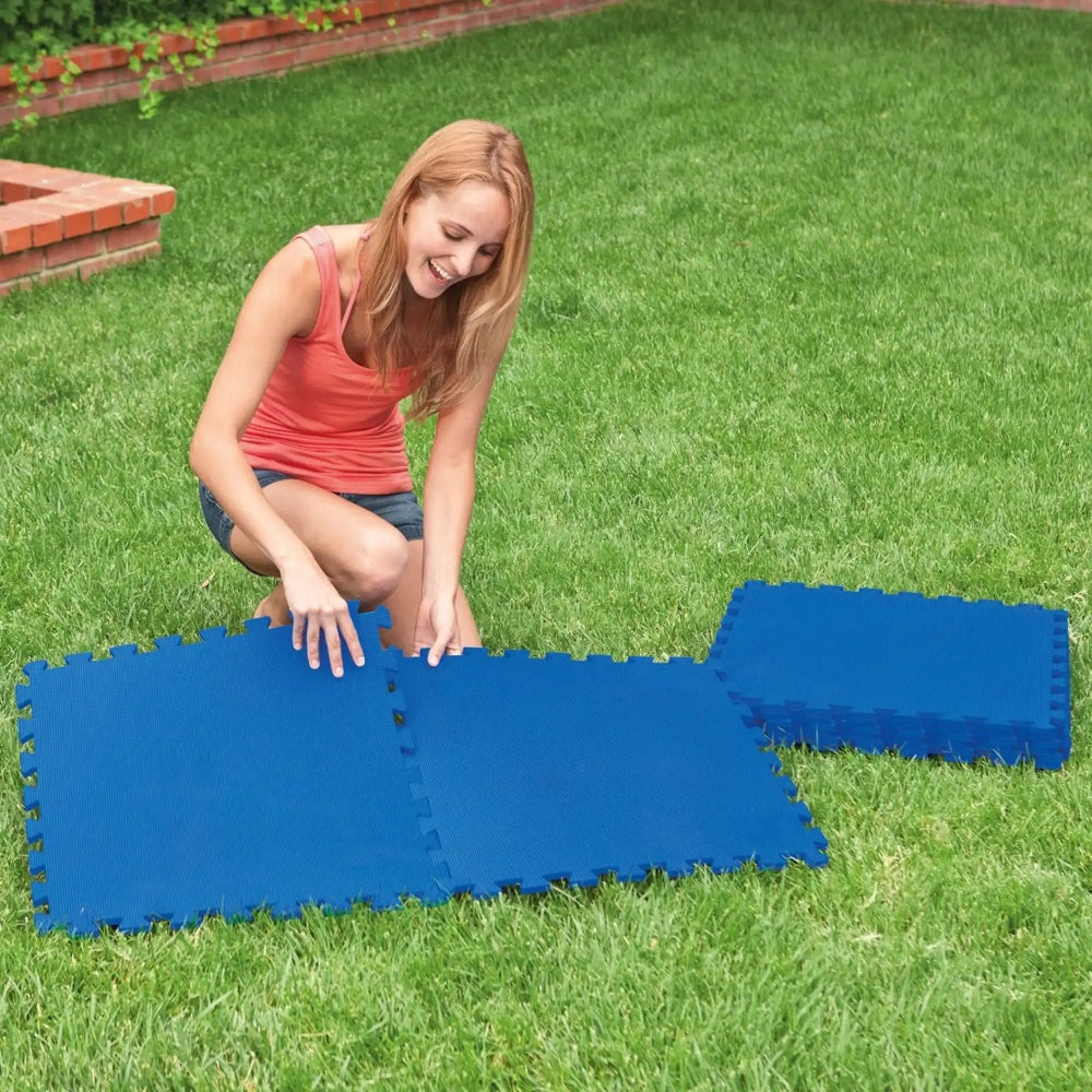 INTEX Interlocking Padded Floor Protectors – 8-Pack EVA Foam Mats for Pool Base & Exercise Equipment - Image 2
