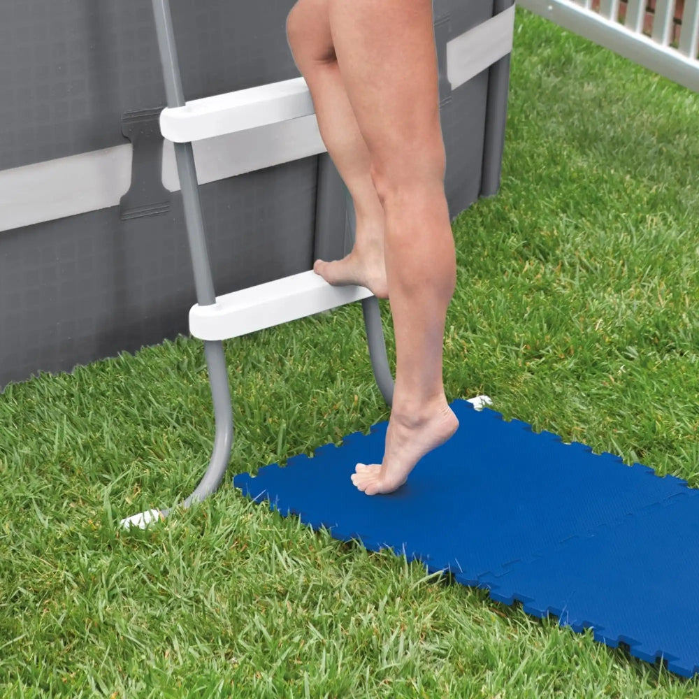 INTEX Interlocking Padded Floor Protectors – 8-Pack EVA Foam Mats for Pool Base & Exercise Equipment - Image 3
