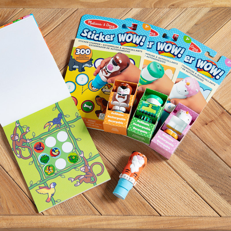 SMD _MELISSA & DOUG _SPIN MASTER Melissa & Doug Sticker WOW 24-Page Activity Pad and Sticker Stamper Art Set (Assorted Style) - Image 5