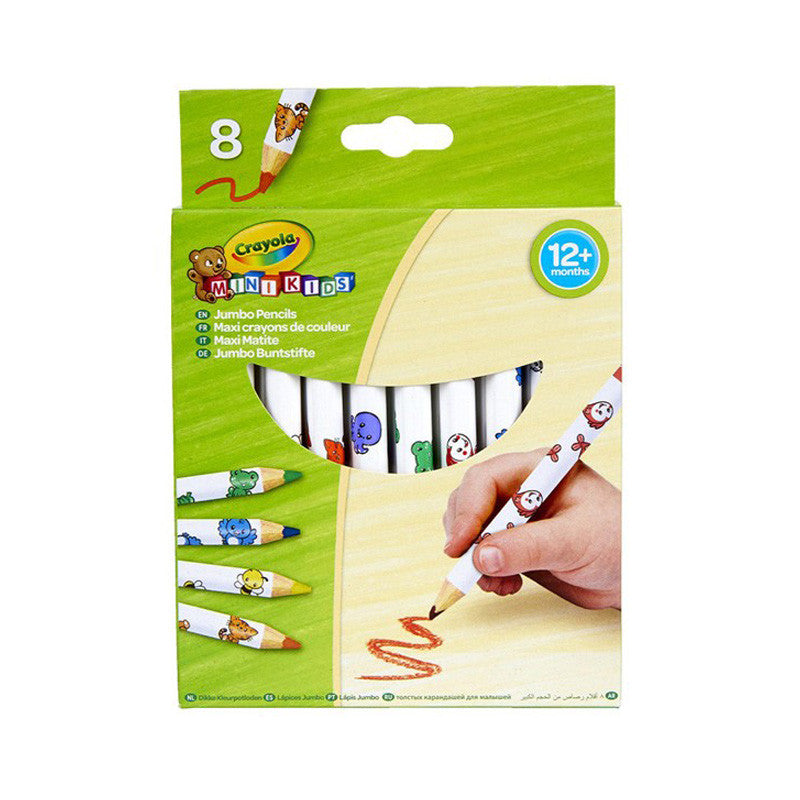 CRAYOLA Mini Kids Jumbo Decorated Pencils – 8 Vibrant, Fun-Themed Pencils for Creative Play - Image 2