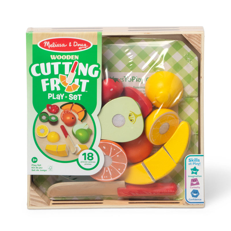 SMD _MELISSA & DOUG _SPIN MASTER Melissa and Doug Pretend Play Play Food Cutting Fruit Global Standrads Multilingual 6 Pack Solid