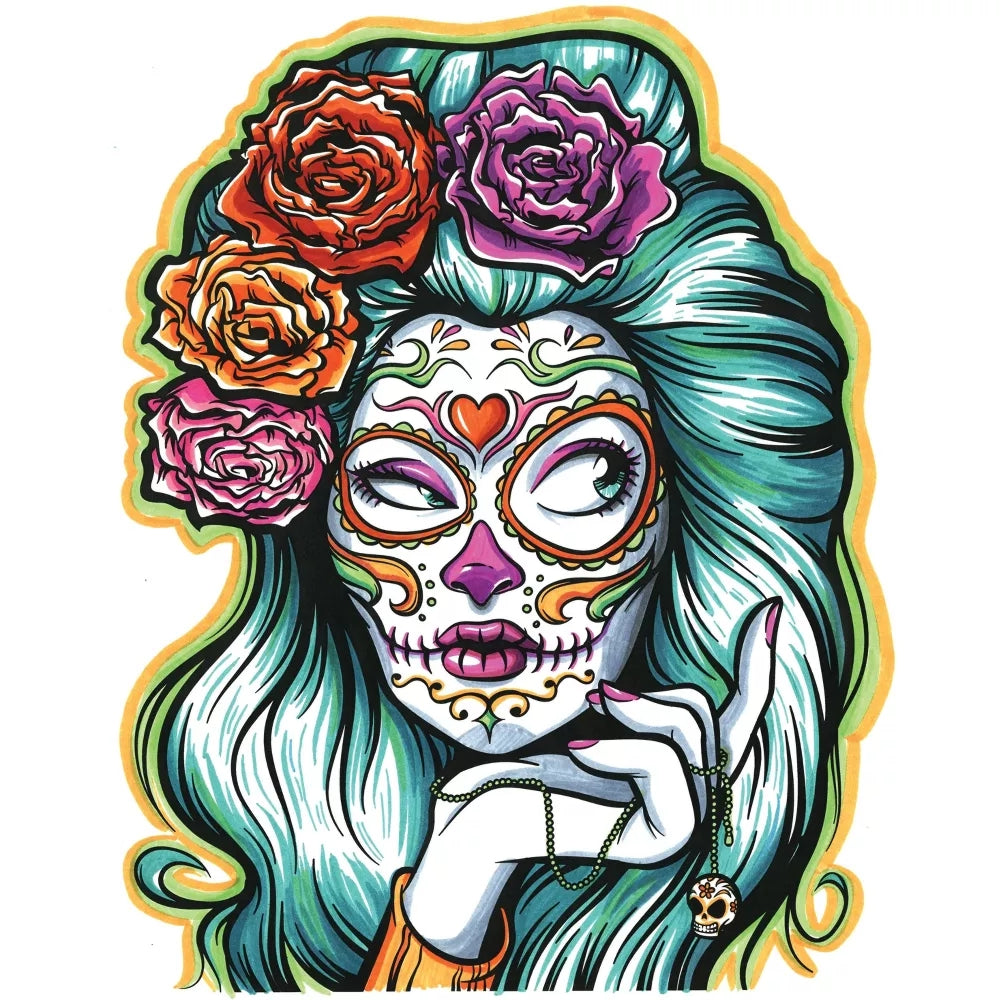 CRAYOLA LLC Crayola Art with Edge Sugar Skulls Colouring Book Unisex - Image 6
