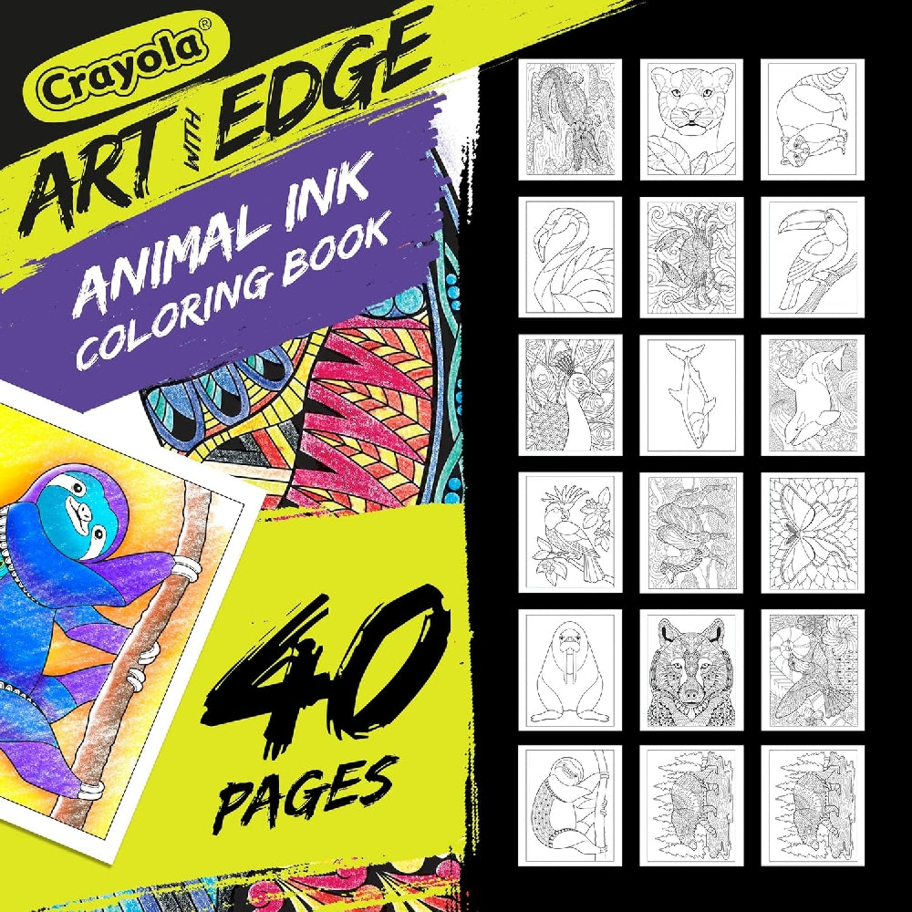 CRAYOLA LLC Crayola Art with Edge Jungle Animal Colouring Book Unisex, 4+ Years - Image 2