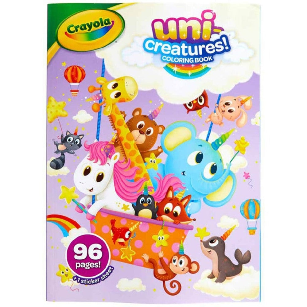 CRAYOLA LLC Crayola Uni-Creatures Colouring Book with Sticker Sheet Unisex, 3+ Years