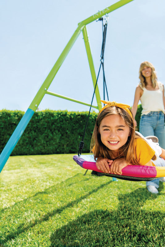 INTEX Heavy-Duty Saucer Swing Outdoor Set – Single-Function Backyard Flying Disk Swing for Kids - Image 2
