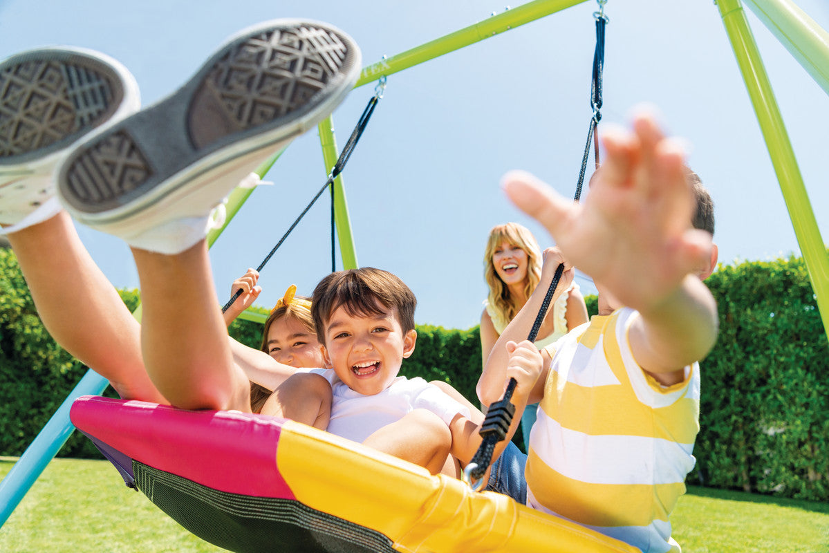 INTEX Heavy-Duty Saucer Swing Outdoor Set – Single-Function Backyard Flying Disk Swing for Kids - Image 3