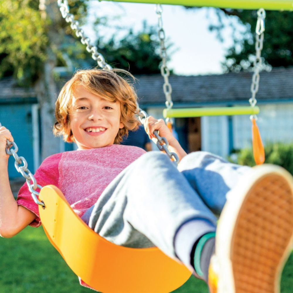 INTEX 3-Function Outdoor Backyard Swing Set – Durable Metal Frame Playground with Two Swings & Glider - Image 6