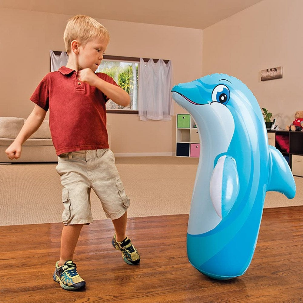 INTEX 3D Animal Bop Bag – Weighted Sand-Base Inflatable Punching Toy for Active Indoor Play - Image 4