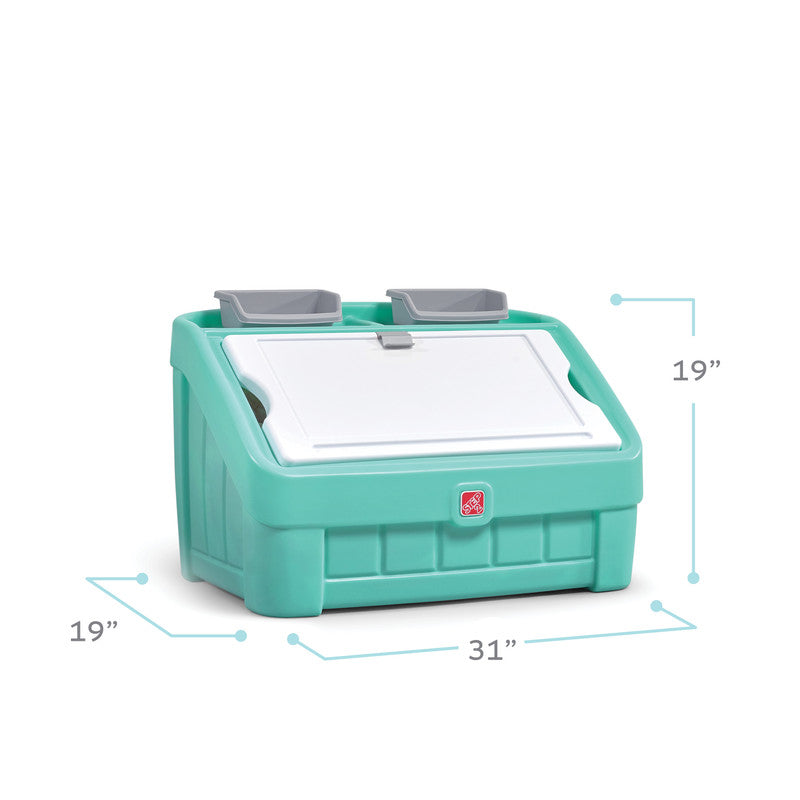 2-IN-1 TOY BOX & ART LID (MINT) - Image 6