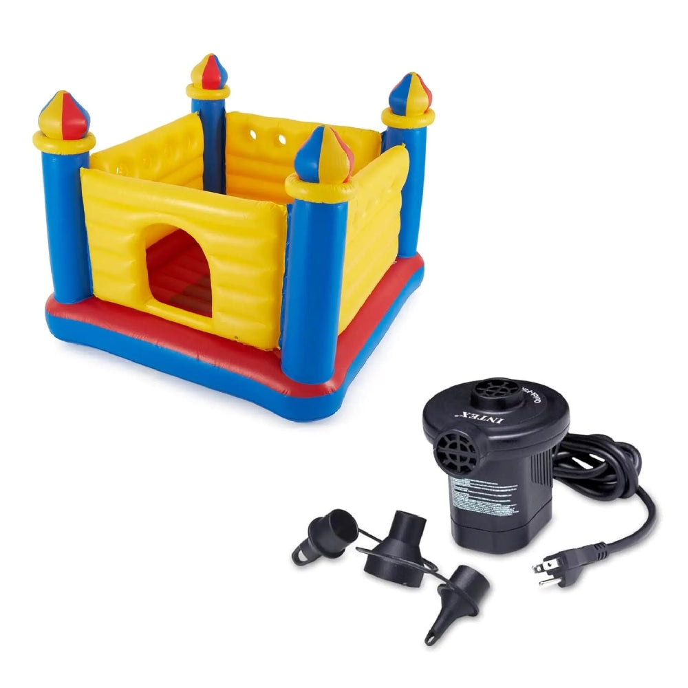 INTEX Jump-O-Lene Inflatable Castle Bouncer – Indoor/Outdoor Safe Bouncing Playhouse for Toddlers
