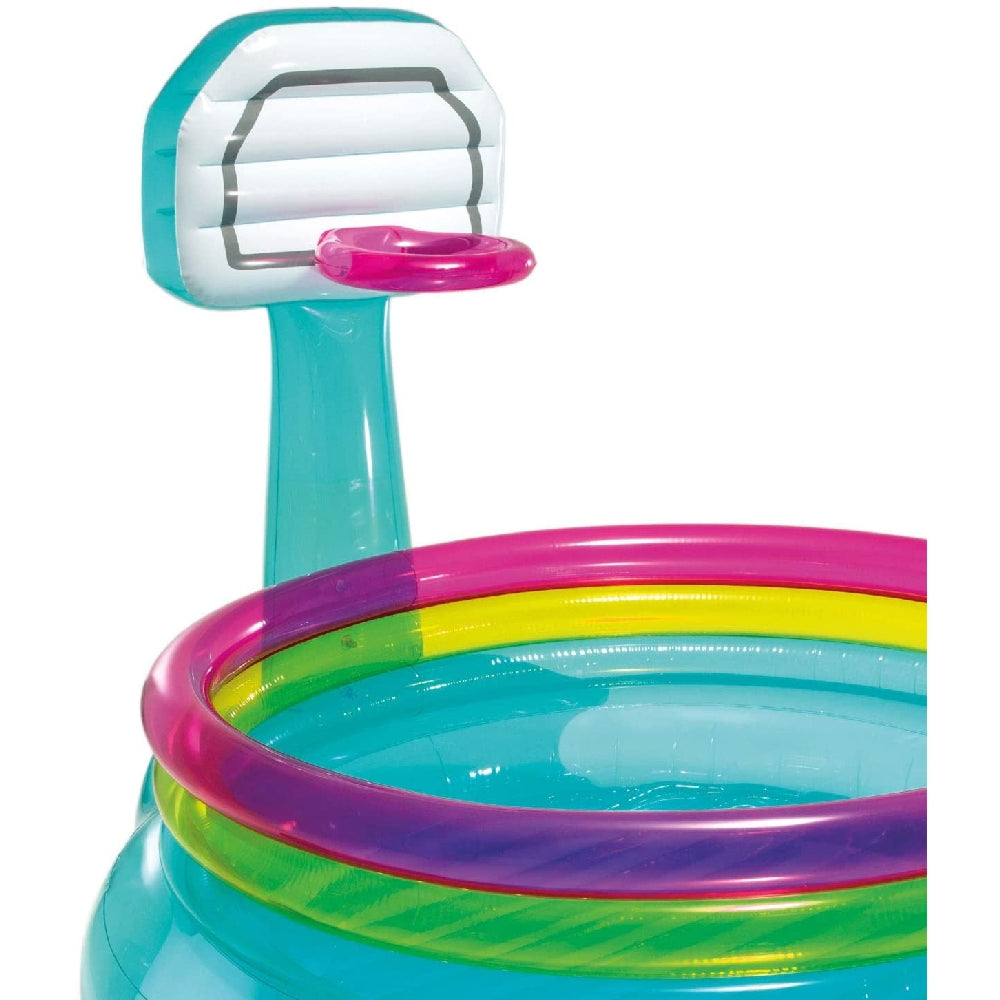 INTEX Jump-O-Lene Shoot 'N Bounce – Inflatable Bouncer with Basketball Hoop and Soft Safety Walls - Image 4