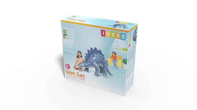 INTEX Jurassic Dino Pals Play Figures – Assorted Tyrannosaurus & Stegosaurus Inflatable Dinosaurs - Image 5