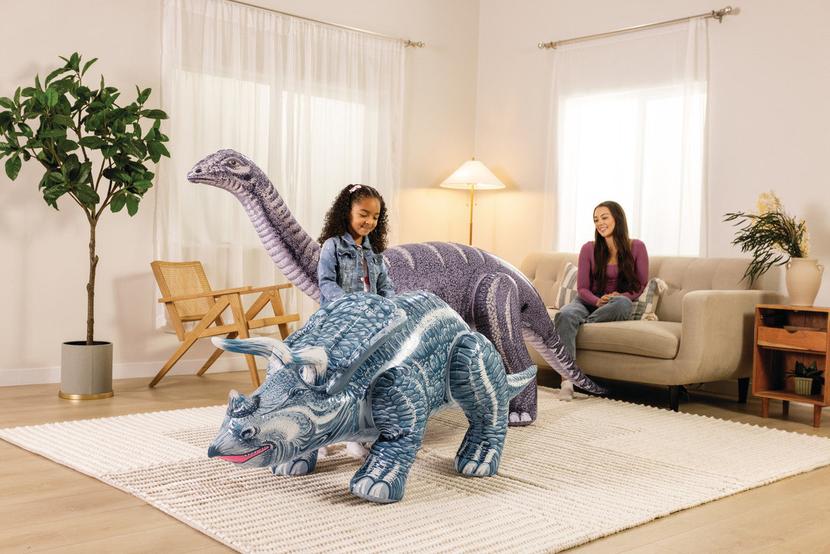 INTEX Jurassic Dino Pals Inflatable Figures – Assorted Brontosaurus & Triceratops Play Animals for Kids - Image 2