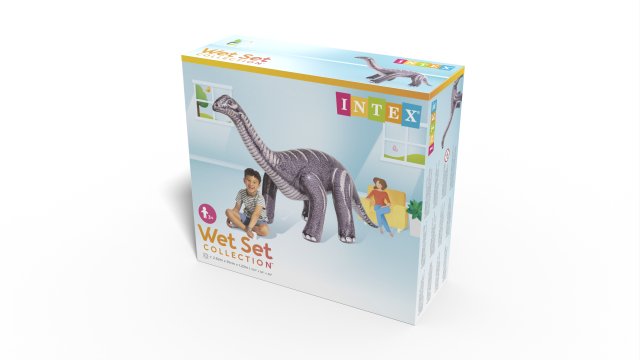 INTEX Jurassic Dino Pals Inflatable Figures – Assorted Brontosaurus & Triceratops Play Animals for Kids - Image 6