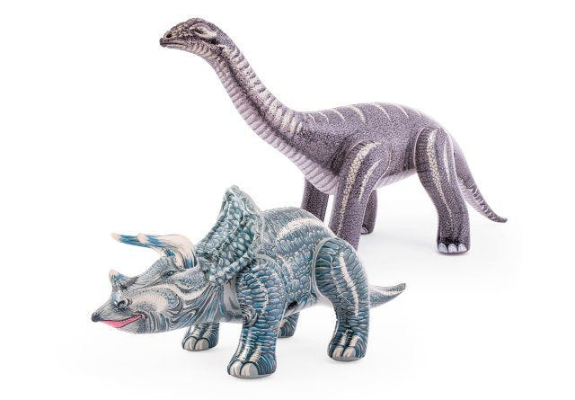 INTEX Jurassic Dino Pals Inflatable Figures – Assorted Brontosaurus & Triceratops Play Animals for Kids