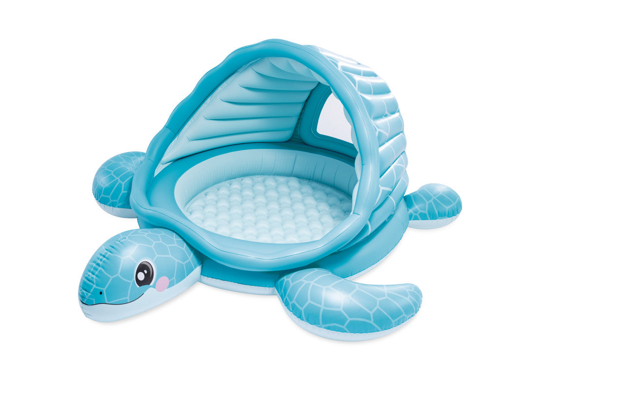 INTEX Turtle Cove Inflatable Playland – Ocean Themed Water Park with Slide, Palm Tree Sprayer, & Toy Fish - Image 2