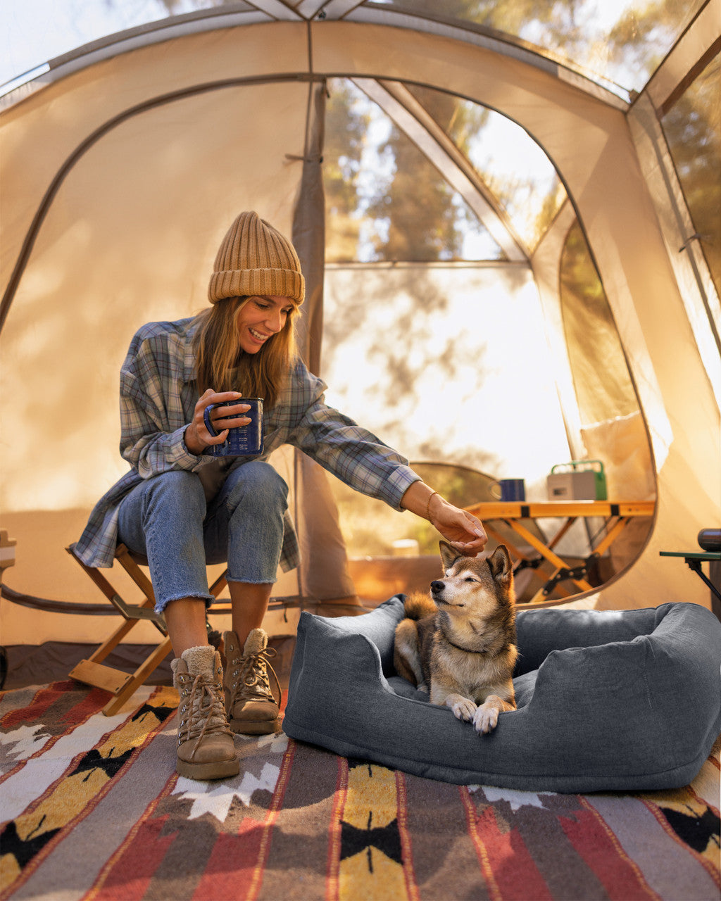 INTEX Portable Inflatable Pet Bed (Small) – Travel-Friendly Washable Dog/Cat Bed Includes Hand Pump - Image 7
